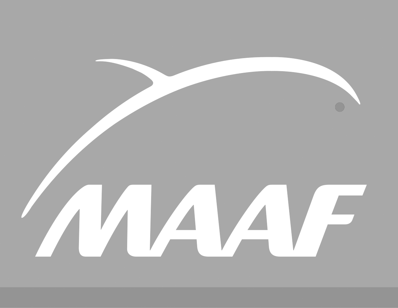 Logo de la MAAF gris, sur fond transparent pour illustrer les entreprises avec lesquelles Bertrand Perret travaille.