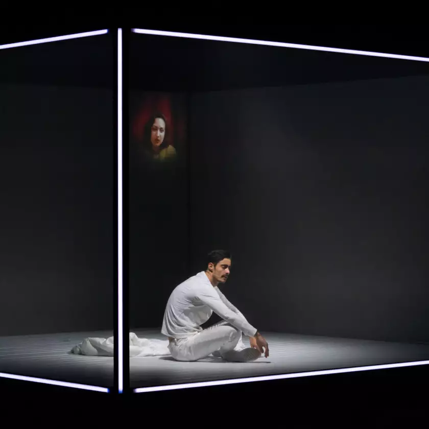 Photographie du spectacle de théâtre Scarlett et Novak de la compagnie Vladimir Steyaert (Saint-Etienne - Loire). © Bertrand Perret