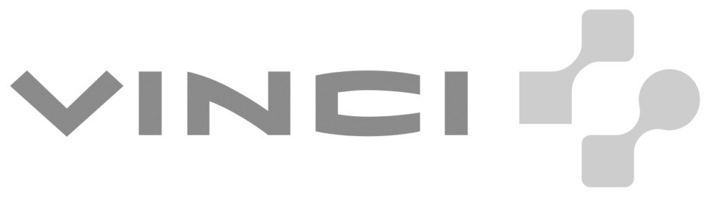 Logo de Vinci en gris sur fond transparent