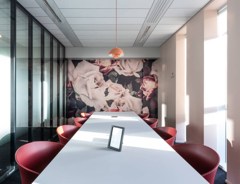 Photographie d'architecture intérieure et de décoration pour les locaux d'Icade à Villeurbanne. Salle de réunion